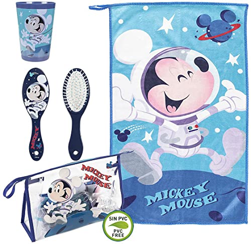 CERDÁ LIFE'S LITTLE MOMENTS - Mickey Mouse Kulturbeutel Kinder | Jungen Kulturtasche Set - Offizielle Disney Lizenz, Blau von CERDÁ LIFE'S LITTLE MOMENTS