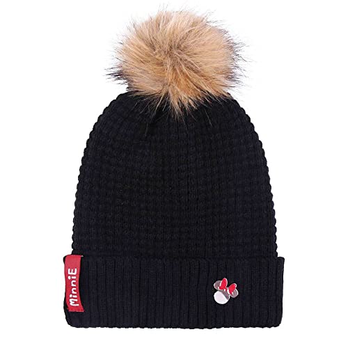 Cerda Unisex Kinder Tricot Pompom Minnie Mütze Baskenmütze, Schwarz, Einheitsgröße von CERDÁ LIFE'S LITTLE MOMENTS