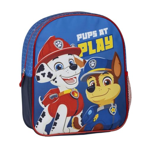 Schulrucksack für Kinder, Paw Patrol, Blau, 25 x 20 x 29 cm, aus Polyester, mit Reißverschluss, Chase und Marshall, Originalprodukt, entworfen in Spanien, blau, Estándar, Casual von CERDÁ LIFE'S LITTLE MOMENTS