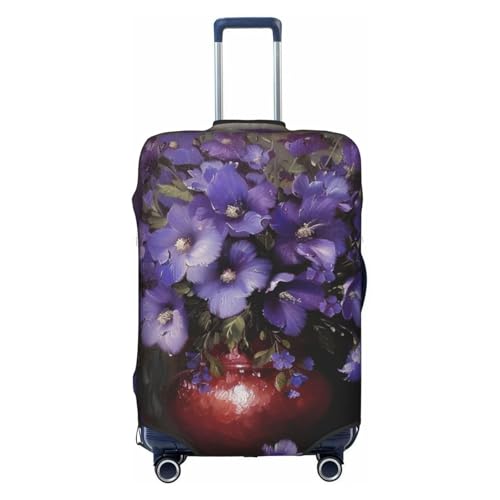 Kofferhülle mit Blumen in Vase, Malerei, Kofferabdeckung, Gepäckhülle, Reiseanzug, Staubschutz für Koffer, mehrfarbig, L(25"-28" Suitcase) von CFAN