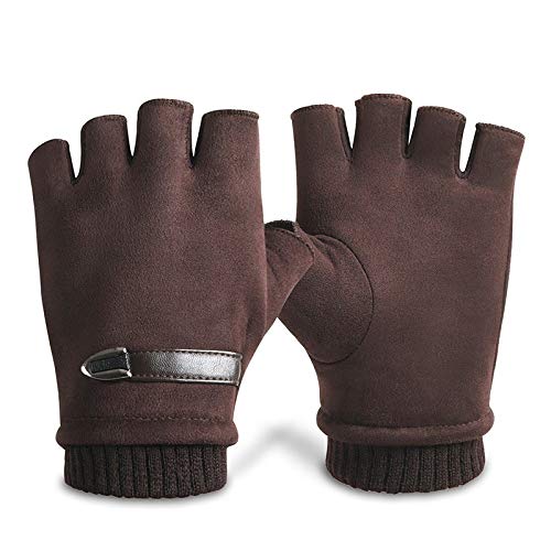 Fingerlose Handschuhe Für Frauen,1 Paar Mode Unisex Gestrickte Halbfingerhandschuhe Frauen Fingerlose Handschuhe Winterhandschuhe Zum Schreiben Spielen Computer,Braun,Einheitsgröße von CFCYS