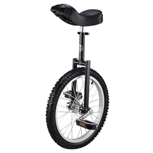 CFDZCP Einrad Erwachsene Trainer 16/18/20 Zoll Einzelrad-Einrad, Ideal for Kinder Und Erwachsene, Einrad-Fahrradreifen-Trainer-Einrad, Balance-Fahrradübung, for Zirkusvorstellungen(Black,18 inch) von CFDZCP