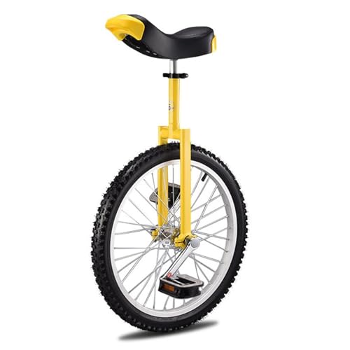 CFDZCP Einrad Erwachsene Trainer 16/18/20 Zoll Einzelrad-Einrad, Ideal for Kinder Und Erwachsene, Einrad-Fahrradreifen-Trainer-Einrad, Balance-Fahrradübung, for Zirkusvorstellungen(Yellow,18 inch) von CFDZCP