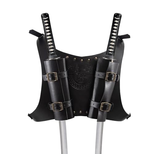 Schwerthalter Rücken Leder Sword Sheath,Mittelalterliche Schwert Schulter rücken Scheide Froschhalter,Einstellbar Schwerthalter Rücken Gürtel Für Erwachsene Männer Wikinger Krieger Kostüm.Schwarz Schwerthalter Rücken Leder Sword Sheath,Mittelalterliche Schwert Schulter rücken Scheide Froschhalter,Einstellbar Schwerthalter Rücken Gürtel Für Erwachsene Männer Wikinger Krieger Kostüm.Schwarz von CFHOOAY