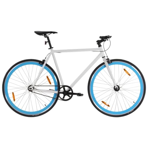 CFODOJ Sportartikel-Fixed Gear Bike weiß und blau 700c 59 cm von CFODOJ