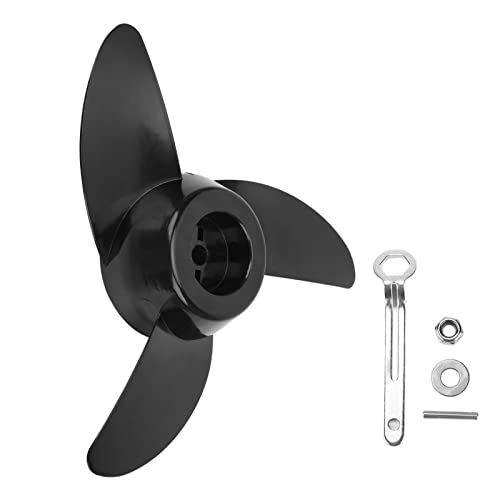 CFTGIW Elektrischer Außenbordpropellersatz, 3-Blatt-Außenbordpropeller aus Kunststoff, Geeignet für 28lb 36lb 46lb 12V 24V Außenbord-Trolling-Motoren, Zubehör von CFTGIW