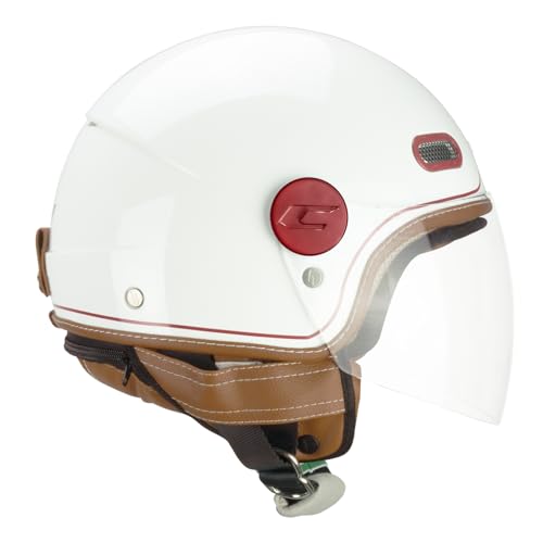 CGM Unisex – Erwachsene Pix Jethelm, Bordeauxweiß, S (55cm) CGM Unisex – Erwachsene Pix Jethelm, Bordeauxweiß, S (55cm) von CGM