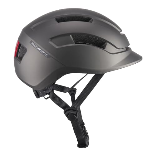 CGM Uni – Erwachsene Borgo fahrradhelm, Anthrazit satiniert, M (55-58cm) von CGM