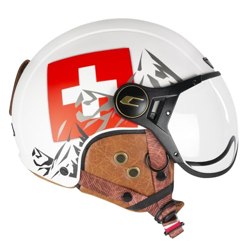 CGM Unisex – Erwachsene EBI skihelm, Weiß Rot matt, XS (53-54cm) von CGM