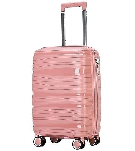 CGZCEICAN Koffer Reisekoffer mit Spinner-Rädern, leichte ergonomische Griffe, Reisekoffer Handgepäck/1694(Roze,20inch) von CGZCEICAN