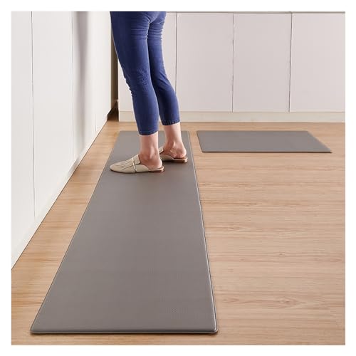 Schwere Fußbodenkissen im Fitnessraum Weiche Anti-Ermüdungsmatte, gepolsterte Stehtischunterlage, ergonomischer, rutschfester Komfort-Küchenteppich, wasserdicht, for Zuhause, Garage, Büro(Gray,44x120c von CHAASDEOM