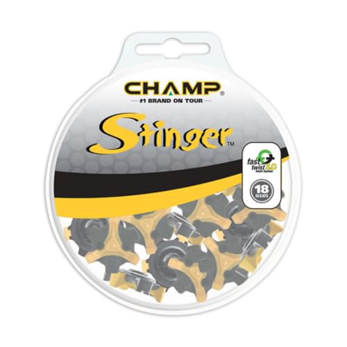 CHAMP Unisex Stinger Studs, Gelb/Schwarz, Slim Lok von Longridge