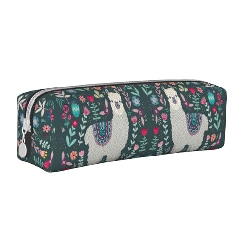 CHANGLEI Federmäppchen mit niedlichem Lama-Blumenmuster, bedrucktes leichtes und kompaktes Federmäppchen, Schreibwaren-Organizer-Box, weiß, Einheitsgröße, Taschen-Organizer CHANGLEI Federmäppchen mit niedlichem Lama-Blumenmuster, bedrucktes leichtes und kompaktes Federmäppchen, Schreibwaren-Organizer-Box, weiß, Einheitsgröße, Taschen-Organizer von CHANGLEI