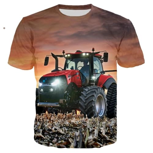 CHANYI Herren 3D Druck T-Shirt 3D Druck Auto Traktor T-Shirt Für Männer/Frauen Hip Hop Ropa Hombre Casual Streetwear Jungen T-Shirt Lustige Tops Männliche Kleidung von CHANYI