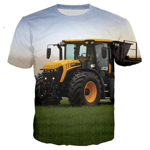 CHANYI Herren 3D Druck T-Shirt 3D Druck Auto Traktor T-Shirt Für Männer/Frauen Hip Hop Ropa Hombre Casual Streetwear Jungen T-Shirt Lustige Tops Männliche Kleidung von CHANYI