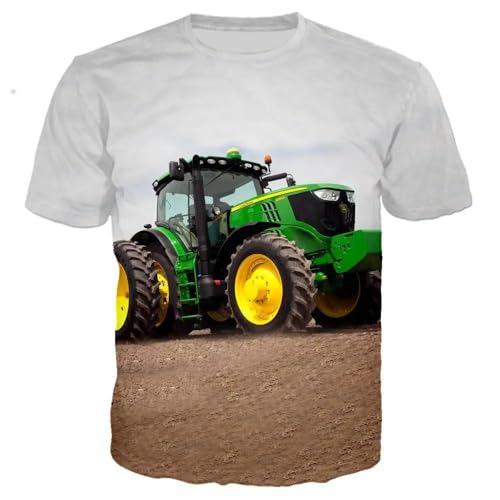 CHANYI Herren 3D Druck T-Shirt Auto Traktor LKW 3D Druck T-Shirt Mode Männer Oansatz Kurzarm T Shirts Übergroßen Hip Hop Streetwear Kinder Casual Tees Oberteile von CHANYI