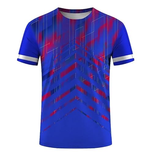 CHANYI Herren 3D Druck T-Shirt Draussen Fitness Sport T-Shirt Herren Kurzarm T-Shirt Freizeit O-Ausschnitt Frau Tops Sommer Schnelltrocknendes Material Trainingskleidung von CHANYI