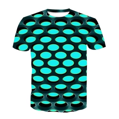 CHANYI Herren 3D Druck T-Shirt Fashion Swirl 3D-Gedrucktes T-Shirt Für Herren Und Damen, Sommer, Lässig, Kurzärmelig, Rundhalsausschnitt von CHANYI