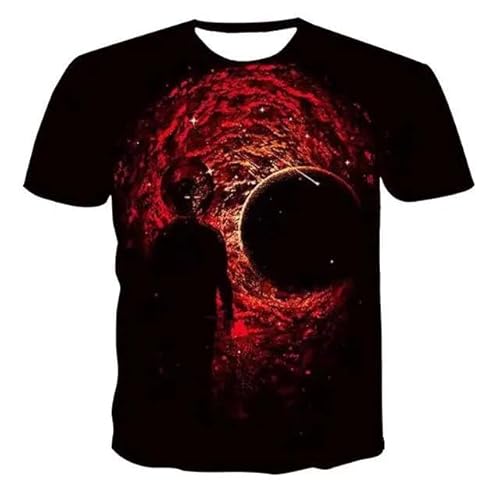 CHANYI Herren 3D Druck T-Shirt Herren T-Shirt Rundhals T-Shirt Herren Hochwertiges Herren T-Shirt Kurzarm Lightning Flame 3D-Druck von CHANYI