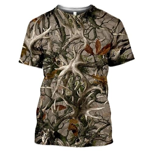 CHANYI Herren 3D Druck T-Shirt Jagd Camouflage 3D Druck Sommer Männer Oansatz T-Shirt Casual Kurzarm Übergroßen T Shirts Mode T Tops Männer Kleidung von CHANYI