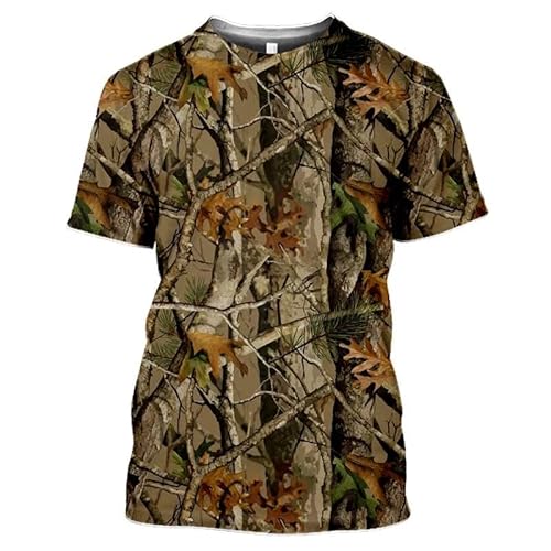 CHANYI Herren 3D Druck T-Shirt Jagd Camouflage 3D Druck Sommer Männer Oansatz T-Shirt Casual Kurzarm Übergroßen T Shirts Mode T Tops Männer Kleidung von CHANYI