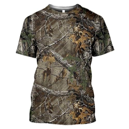 CHANYI Herren 3D Druck T-Shirt Jagd Camouflage 3D Druck Sommer Männer Oansatz T-Shirt Casual Kurzarm Übergroßen T Shirts Mode T Tops Männer Kleidung von CHANYI