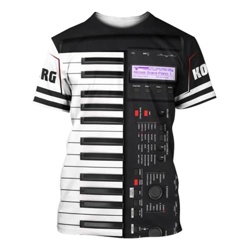 CHANYI Herren 3D Druck T-Shirt Klavier Schlüssel Muster 3D Druck Sommer Männer Oansatz T-Shirt Casual Kurzarm Übergroßen Pullover Mode T Tops Männer Kleidung CHANYI Herren 3D Druck T-Shirt Klavier Schlüssel Muster 3D Druck Sommer Männer Oansatz T-Shirt Casual Kurzarm Übergroßen Pullover Mode T Tops Männer Kleidung von CHANYI