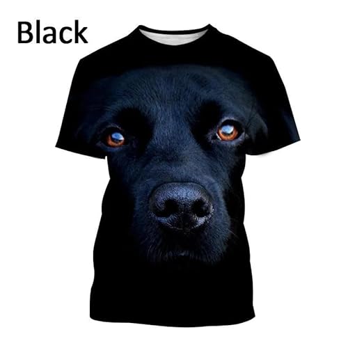 CHANYI Herren 3D Druck T-Shirt Labrador Retriever 3D-Gedrucktes T-Shirt Sommermode Haustier Hund Männer Und Frauen Paar Lässiges Kurzarm-T-Shirt Spitze von CHANYI