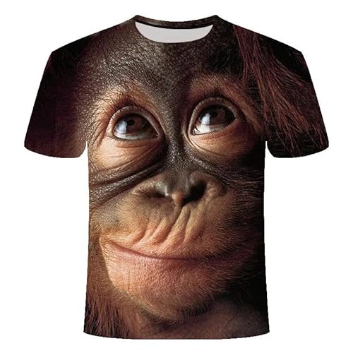 CHANYI Herren 3D Druck T-Shirt Lustige Neuheit Tier Schwein Kuh Hund Orang-Utan Schafe Serie T-Shirt Männer Und Frauen 3D-Gedrucktes T-Shirt Harajuku-Stil T-Shirt Sommer-Top von CHANYI