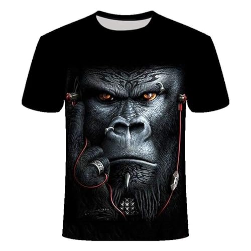 CHANYI Herren 3D Druck T-Shirt Lustige Neuheit Tier Schwein Kuh Hund Orang-Utan Schafe Serie T-Shirt Männer Und Frauen 3D-Gedrucktes T-Shirt Harajuku-Stil T-Shirt Sommer-Top von CHANYI