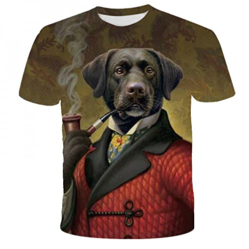 CHANYI Herren 3D Druck T-Shirt Lustige Tiere T-Shirts Schwein Hund 3D-Druck Streetwear Vintage Männer Frauen Casual Fashion T-Shirt Kinder T-Shirts Tops Kleidung von CHANYI