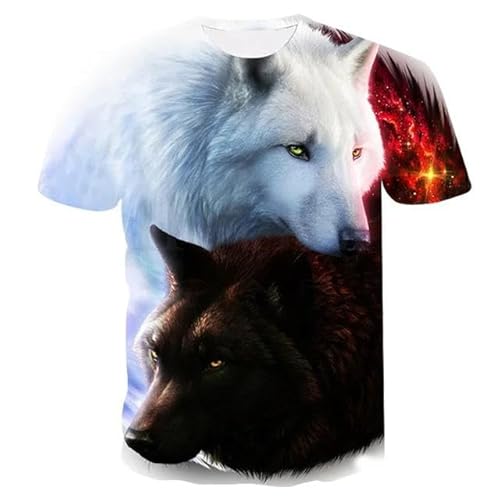 CHANYI Herren 3D Druck T-Shirt Männer Sommer 3D Tier Katze Tiger T Shirt Drucken Coole Lustige Tops O Hals Kurzarm Mode Männlichen Frauen 3D Gedruckt T-Shirts von CHANYI