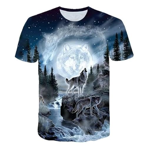 CHANYI Herren 3D Druck T-Shirt Männer Sommer 3D Tier Katze Tiger T Shirt Drucken Coole Lustige Tops O Hals Kurzarm Mode Männlichen Frauen 3D Gedruckt T-Shirts von CHANYI