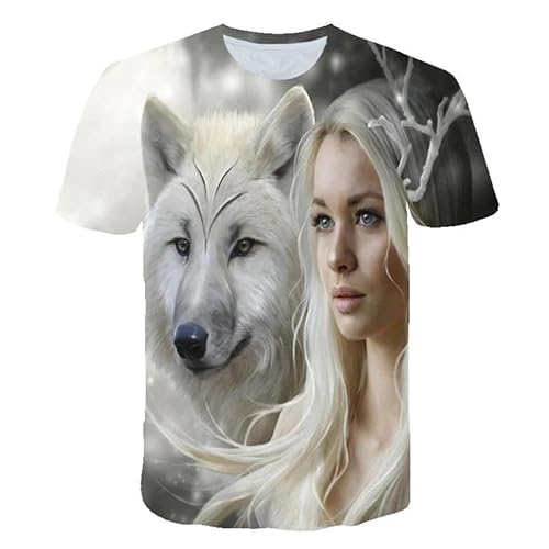 CHANYI Herren 3D Druck T-Shirt Männer Sommer 3D Tier Katze Tiger T Shirt Drucken Coole Lustige Tops O Hals Kurzarm Mode Männlichen Frauen 3D Gedruckt T-Shirts von CHANYI