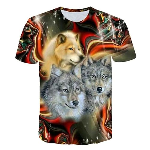 CHANYI Herren 3D Druck T-Shirt Männer Sommer 3D Tier Katze Tiger T Shirt Drucken Coole Lustige Tops O Hals Kurzarm Mode Männlichen Frauen 3D Gedruckt T-Shirts von CHANYI