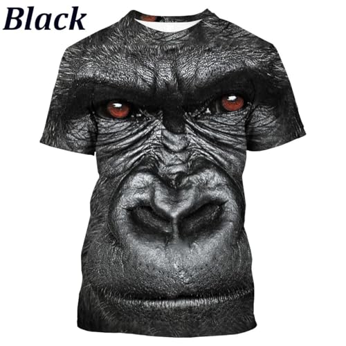 CHANYI Herren 3D Druck T-Shirt Mode Parodie Gorilla Spaß AFFE 3D Gedruckt T-Shirt Männer Und Frauen Sommer Casual Kurzarm Tier Hemd Spitze von CHANYI