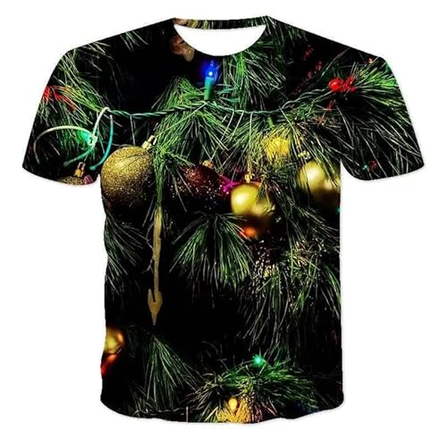 CHANYI Herren 3D Druck T-Shirt Mode Weihnachten Grafik Lustige Männer T-Shirts Casual 3D Druck Hip Hop Harajuku Rundhals Kurzarm Spitze von CHANYI