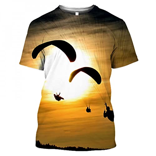 CHANYI Herren 3D Druck T-Shirt Parachute Herren T-Shirt 3D-Druck Retro Fallschirmspringen T-Shirt Fallschirmspringen Skydive Tee Tops Paragliding Homme Shirt CHANYI Herren 3D Druck T-Shirt Parachute Herren T-Shirt 3D-Druck Retro Fallschirmspringen T-Shirt Fallschirmspringen Skydive Tee Tops Paragliding Homme Shirt von CHANYI