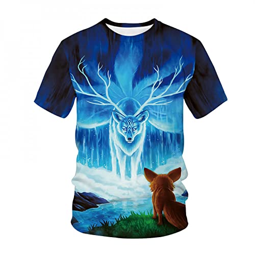 CHANYI Herren 3D Druck T-Shirt Scharlachrot Fuchs 3D-Druck Tier Cooles lustiges T-Shirt für Männer und Frauen Kurzarm Sommer Tops T-Shirts Mode Schwarze Kleidung CHANYI Herren 3D Druck T-Shirt Scharlachrot Fuchs 3D-Druck Tier Cooles lustiges T-Shirt für Männer und Frauen Kurzarm Sommer Tops T-Shirts Mode Schwarze Kleidung von CHANYI