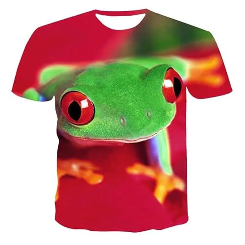 CHANYI Herren 3D Druck T-Shirt Sommer 3D Lustige Baum Frosch Grafik T-Shirts Für Männer Mode Lässig Animal Print T-Shirt Interessante T-Shirt von CHANYI