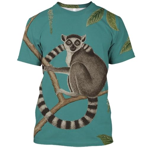 CHANYI Herren 3D Druck T-Shirt Sommer Herren T-Shirt 3D Gedruckt Tier Wolf Drachen Schatten Muster Gedruckt O Kragen Kurzarm Übergroße Lose Casual Spitze von CHANYI