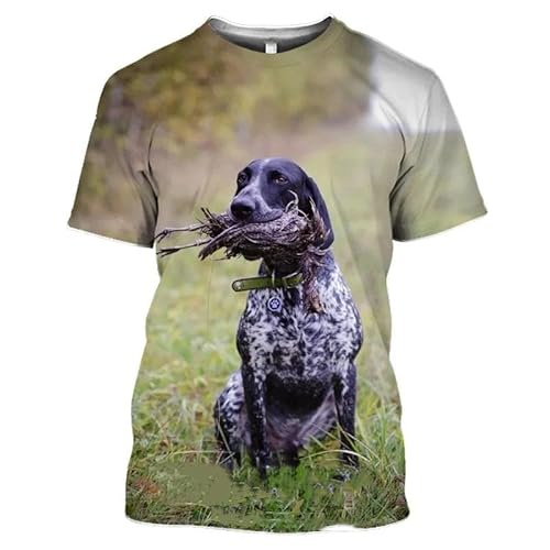 CHANYI Herren 3D Druck T-Shirt Sommer Herren Top 3D Gedruckt T-Shirt Dschungel Niedlichen Tier Stockente Jagd Mode Casual Harajuku Vintage Baggy Plus Größe Top von CHANYI