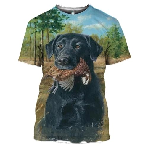 CHANYI Herren 3D Druck T-Shirt Sommer Herren Top 3D Gedruckt T-Shirt Dschungel Niedlichen Tier Stockente Jagd Mode Casual Harajuku Vintage Baggy Plus Größe Top von CHANYI