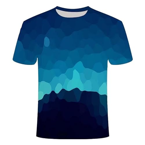 CHANYI Herren 3D Druck T-Shirt Sommer Lässiges 3D-Druck-T-Shirt Herren-Kurzarm-Modeoberteil O-Ausschnitt Schwarz-Weißes Quadratisches T-Shirt von CHANYI