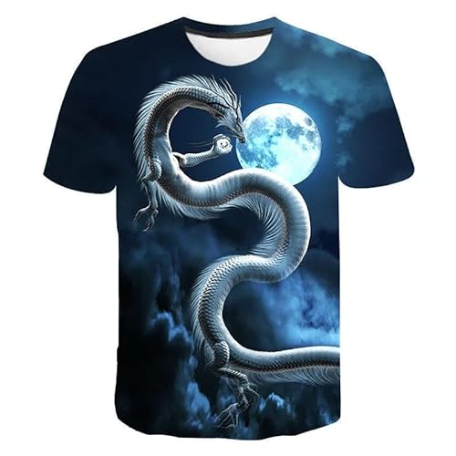 CHANYI Herren 3D Druck T-Shirt Sommer Männer 3D Gedruckt Drachen Muster T-Shirt Casual Sport Mode O Kragen Kurzarm Original Spaß Lose Plus Größe Spitze von CHANYI