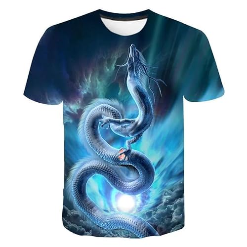 CHANYI Herren 3D Druck T-Shirt Sommer Männer 3D Gedruckt Drachen Muster T-Shirt Casual Sport Mode O Kragen Kurzarm Original Spaß Lose Plus Größe Spitze von CHANYI