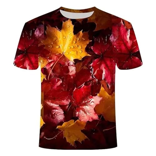 CHANYI Herren 3D Druck T-Shirt Sommer Mode Blumen Grafik Lustige Männer T-Shirts Casual 3D Druck Hip Hop Tees Rundhals Kurzarm Spitze von CHANYI