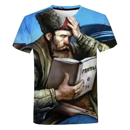 CHANYI Herren 3D Druck T-Shirt Sommer Russische Fitness Bär Männer 3D Gedruckt T-Shirt Mode Lose O Hals Kurzarm Harajuku Lose Große Größe Atmungsaktiv Spitze von CHANYI