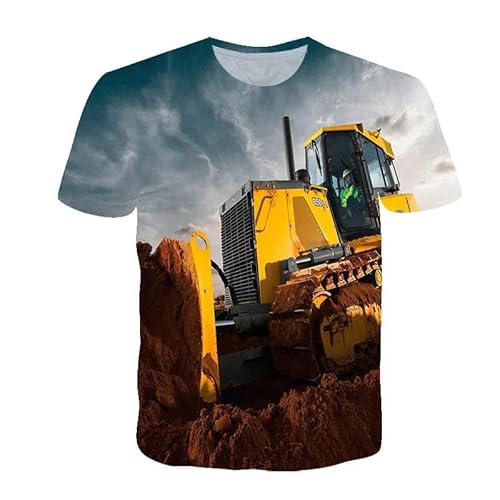 CHANYI Herren 3D Druck T-Shirt Sommer T-Shirt Herren Bagger 3D Hd Druck Street Fashion O-Kragen Kurzarm Übergroßes Freizeit-Sport-Shirt von CHANYI