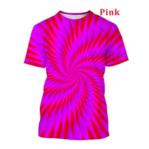 CHANYI Herren 3D Druck T-Shirt Sommer Unisex Vertigo Vortex Lustiges 3D-Druck Herren Sommer Cooles T-Shirt Sweatshirt Stretch Rundhalsausschnitt Schnell Trocknende Tops von CHANYI